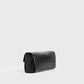 Clutch Soft Croco-Embossed in Black