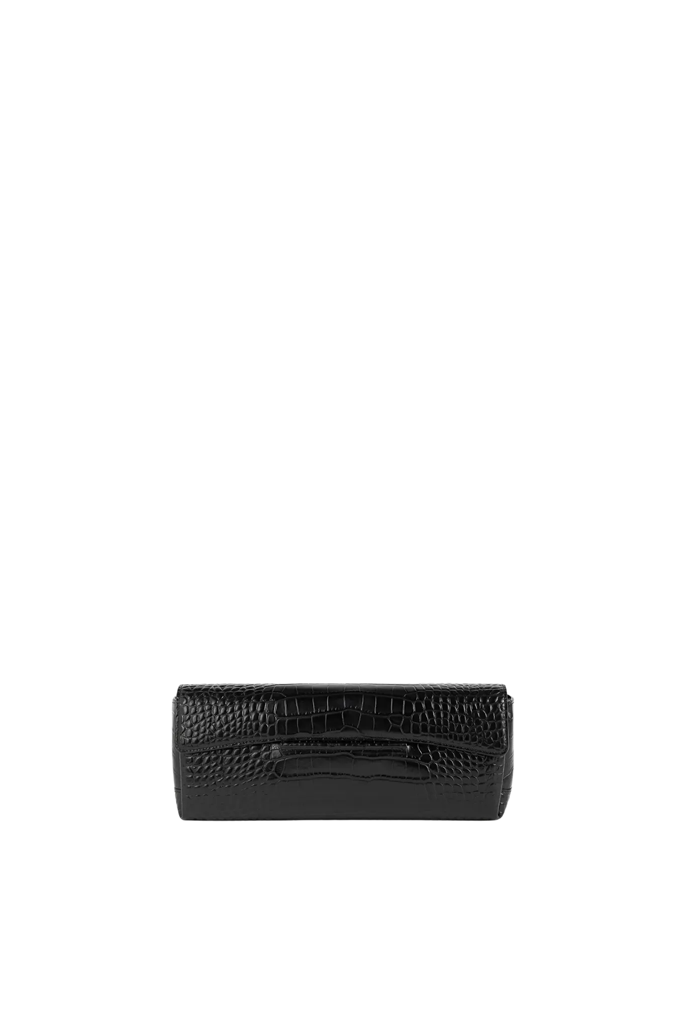 Clutch Soft Croco-Embossed in Black
