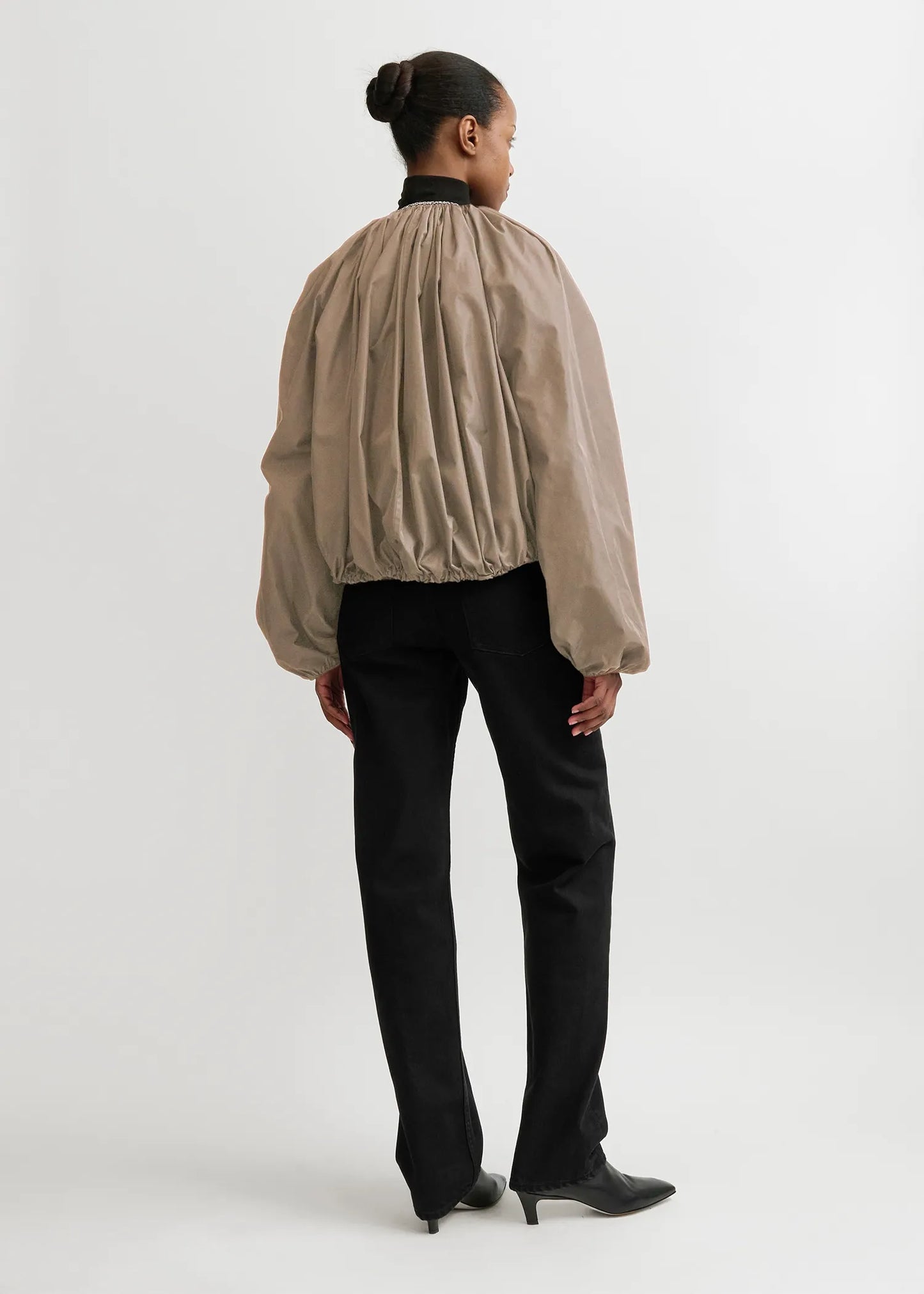 Jacke Gathered Parachute in Rock