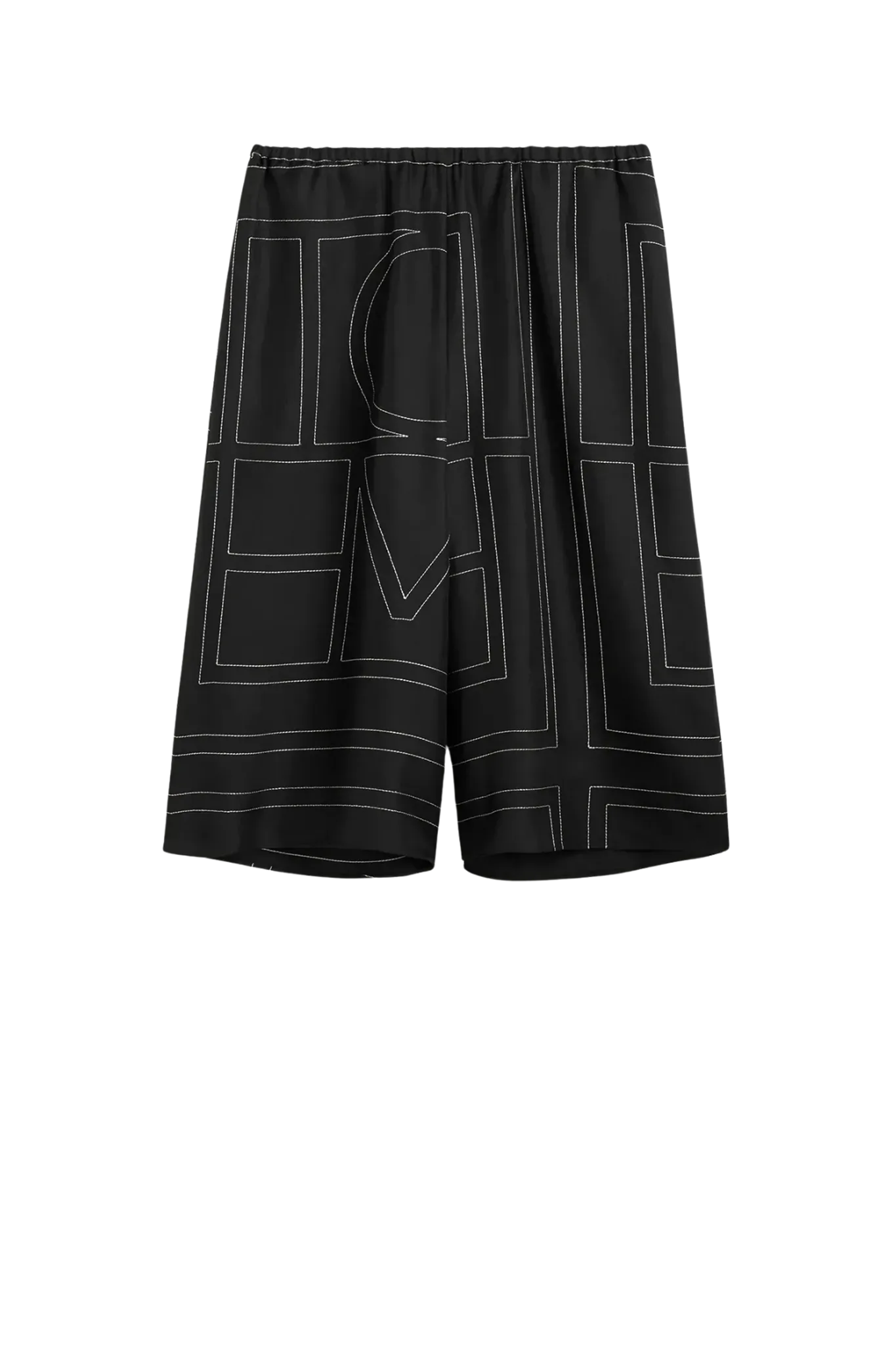 Hose Monogram Silk PJ Culottes in Black