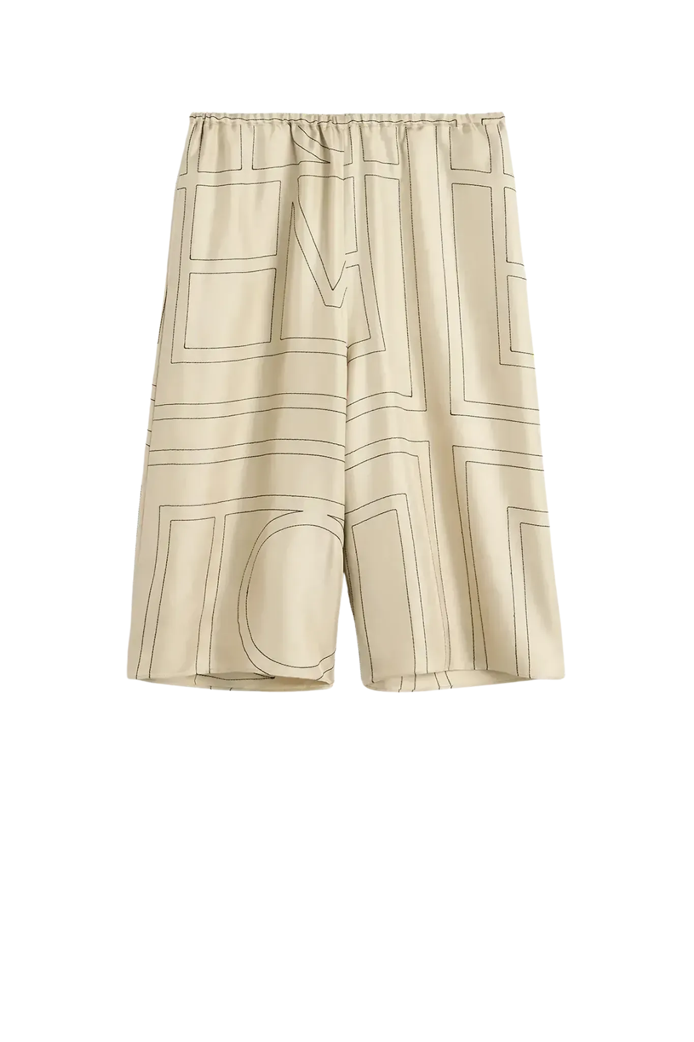 Hose Monogram Silk PJ Culottes in Ivory