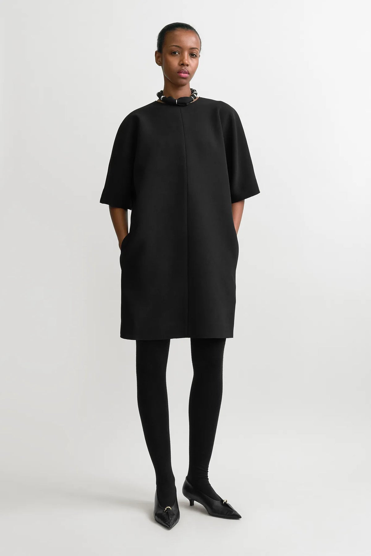 Kleid Cocoon Crepe in Black