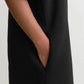 Kleid Cocoon Crepe in Black