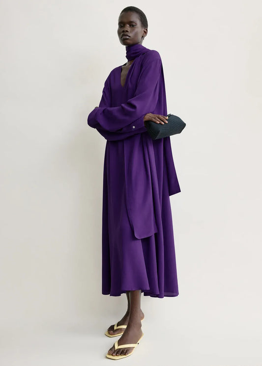 Kleid Rounded Neckline in Amethyst