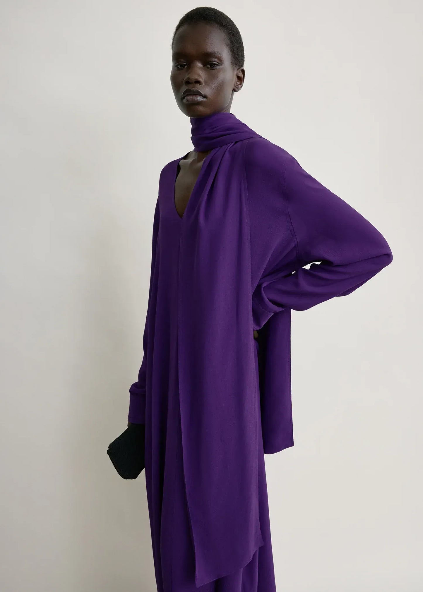 Kleid Rounded Neckline in Amethyst