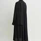 Kleid Rounded Neckline in Black