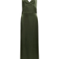 Kleid V-Neck Slip in Bottle Green