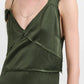 Kleid V-Neck Slip in Bottle Green