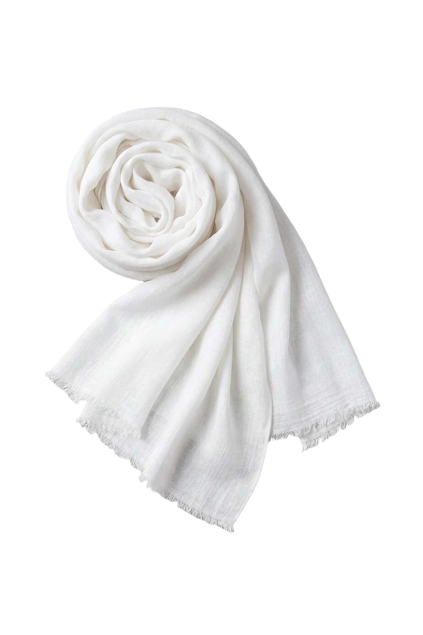Schal Crinkled in White