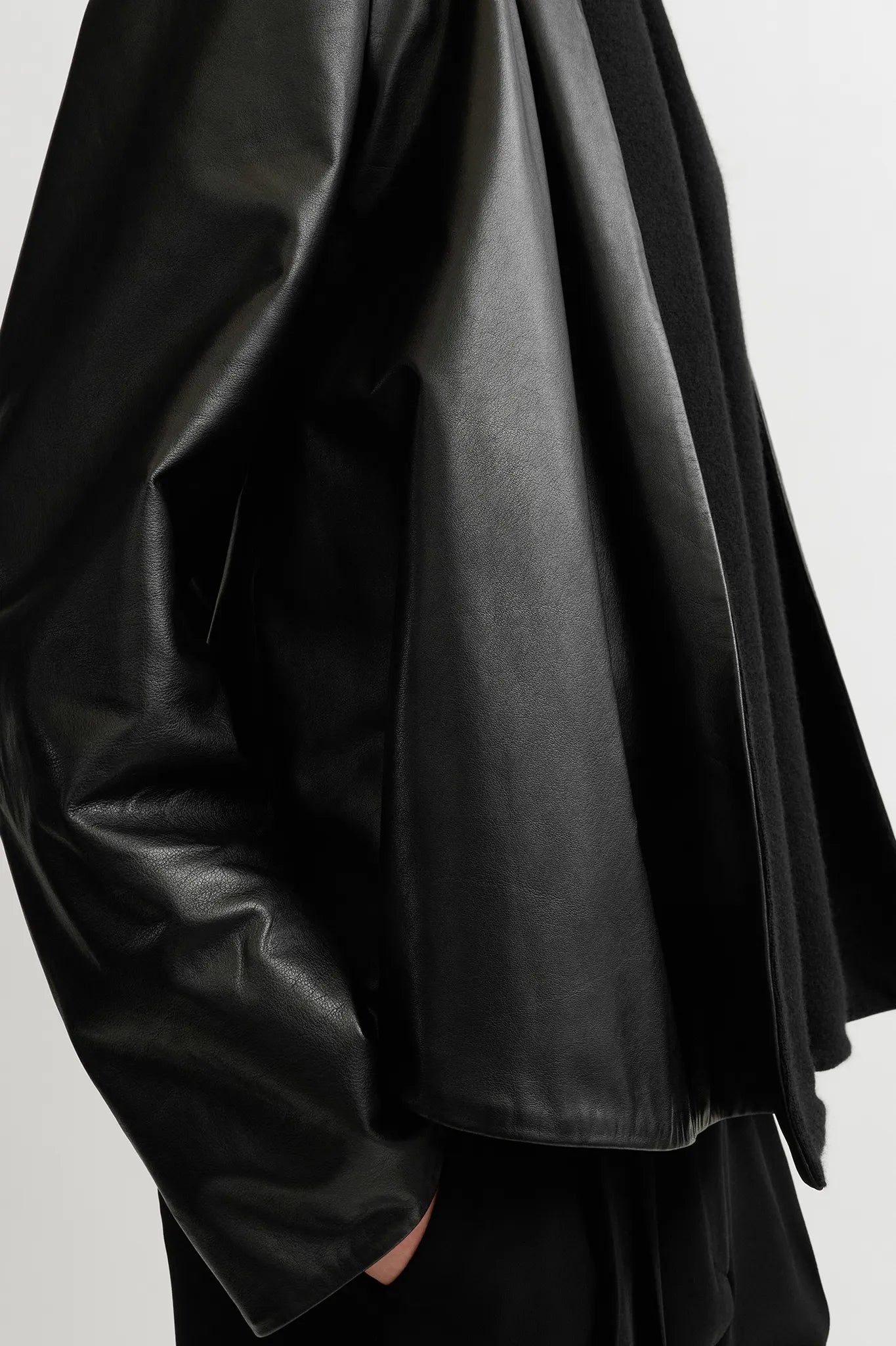Lederjacke Scarf TOTEME in Black