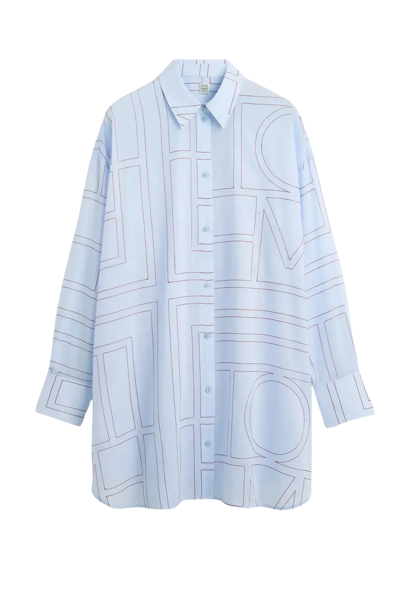 Long Shirt Summer in Sky-Red