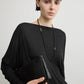 Longsleeve Boatneck Jersey in Black