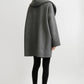 Mantel Hoodie in Pale Grey Mélange