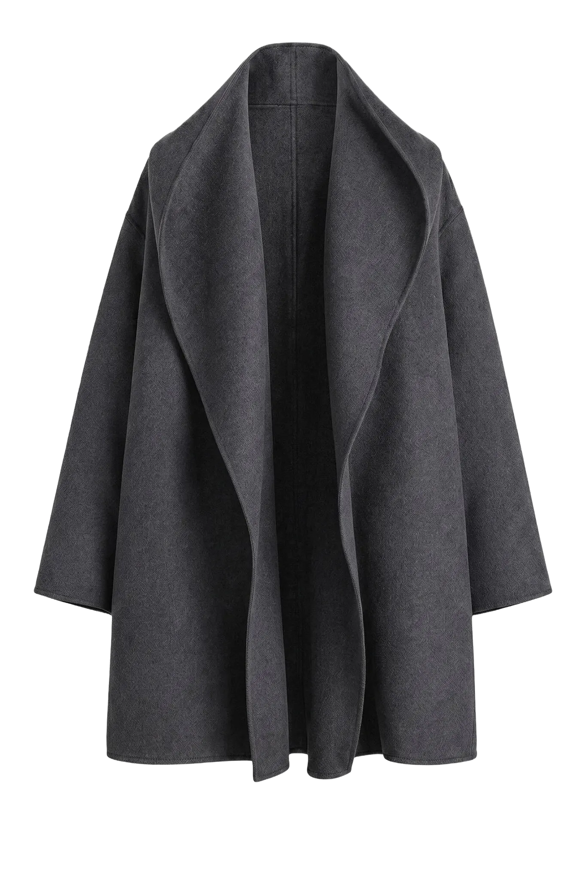 Mantel Hoodie in Pale Grey Mélange