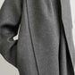 Mantel Hoodie in Pale Grey Mélange