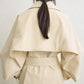 Mantel Washed Cotton Trench in Stone