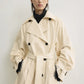 Mantel Washed Cotton Trench in Stone