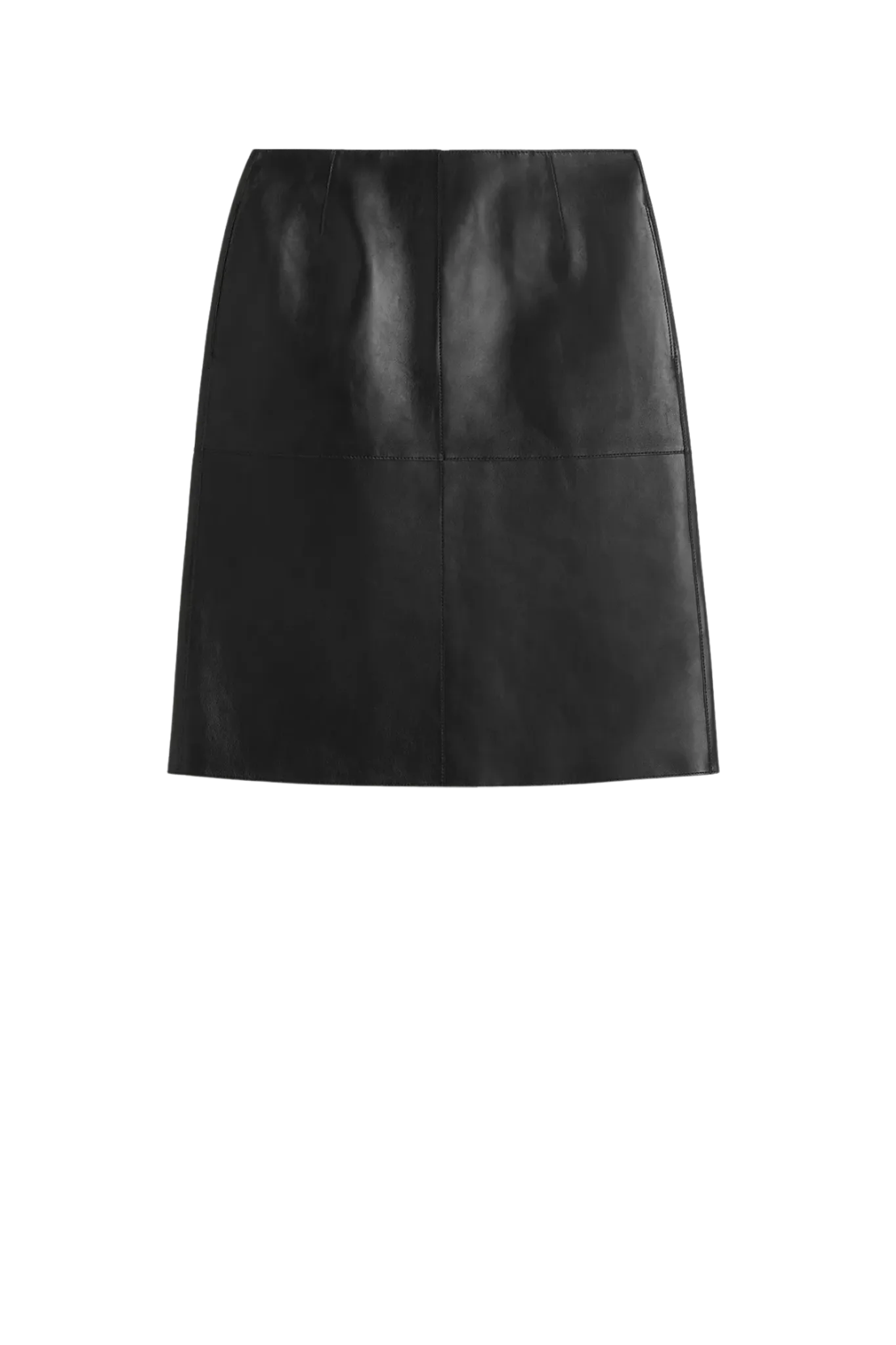Rock Paneled Leather in Black