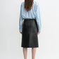 Rock Paneled Leather in Black