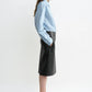 Rock Paneled Leather in Black