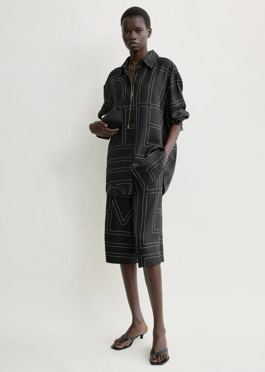 Shirt Classic Embroidered in Black