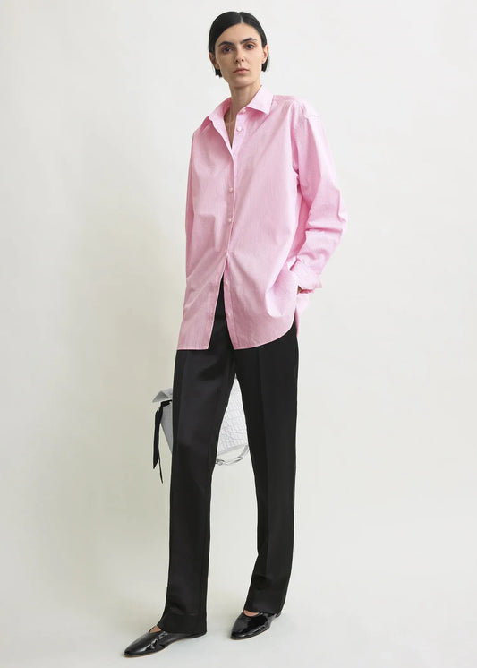 Shirt Classic Tumbled Striped in White Bloom