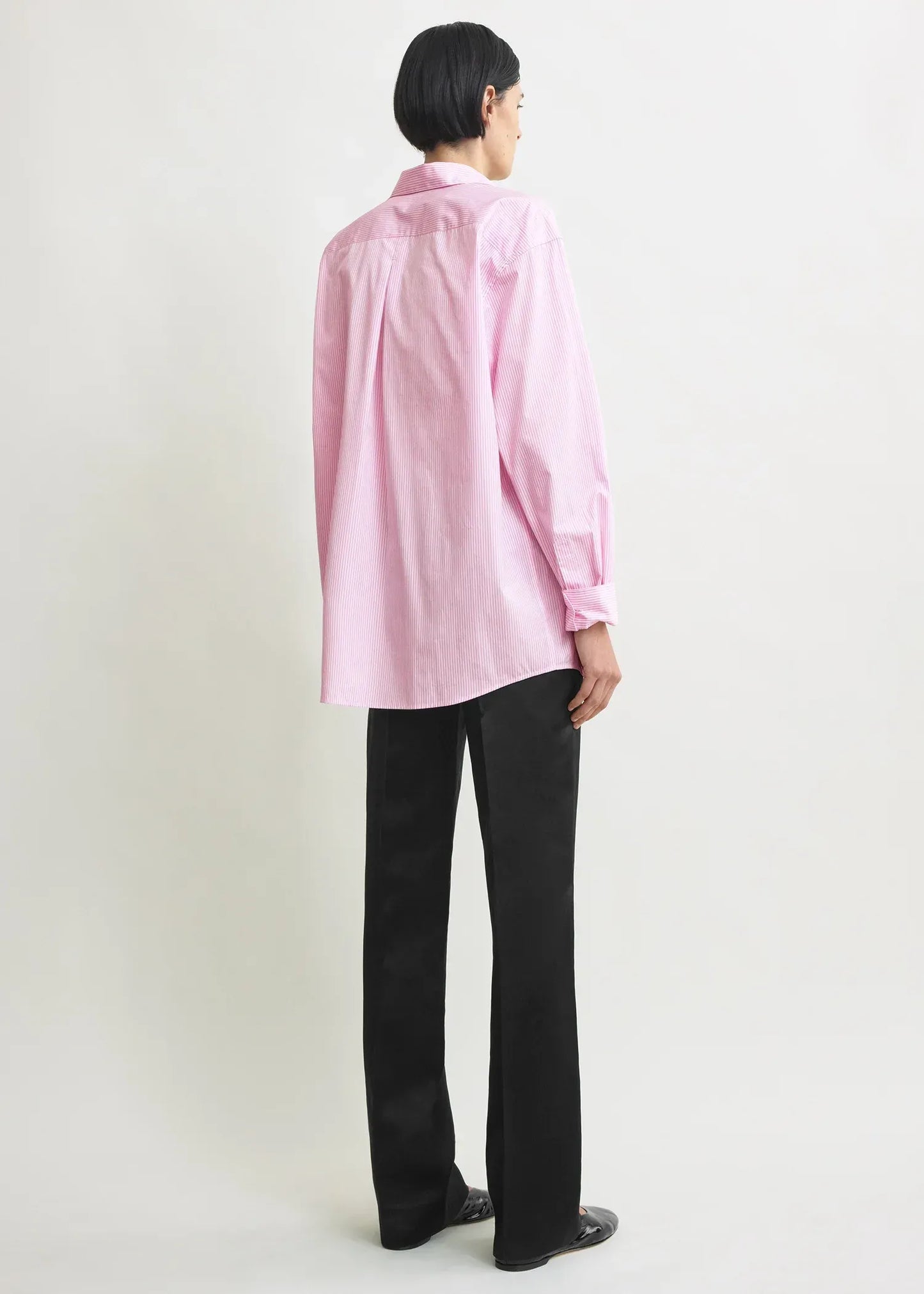 Shirt Classic Tumbled Striped in White Bloom