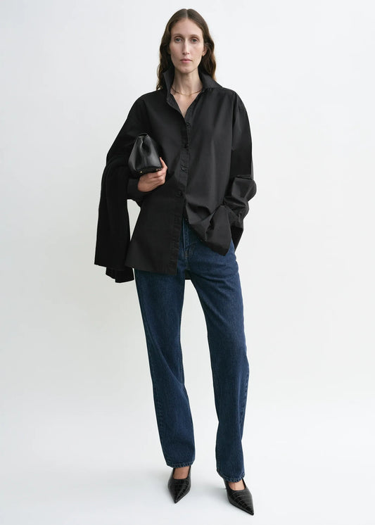Shirt Classic Tumbled in Washed Black