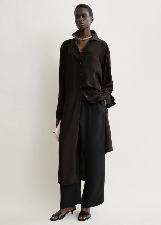 Shirtkleid Silk in Brown