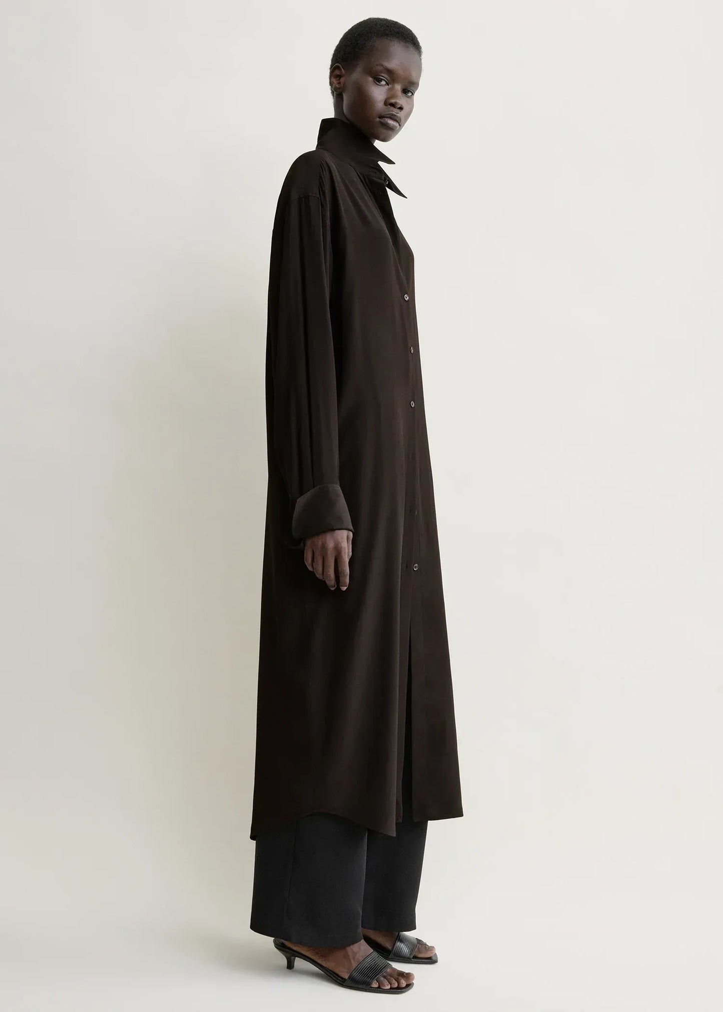 Shirtkleid Silk in Brown