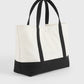 Tasche Beach Tote in Ecru-Black
