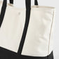 Tasche Beach Tote in Ecru-Black