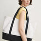 Tasche Beach Tote in Ecru-Black