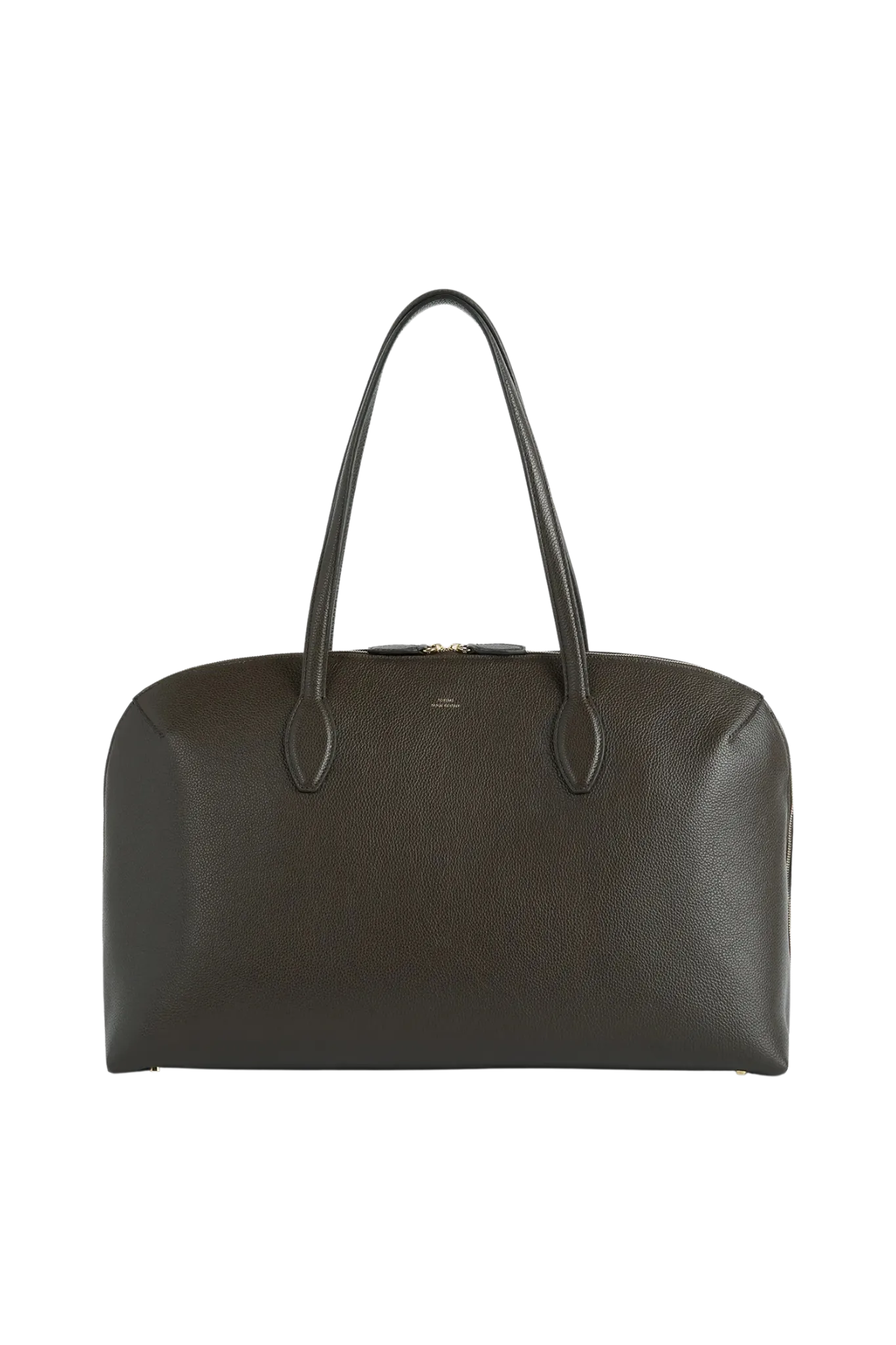 Tasche Grained-Leather Day in Dark Chocolate