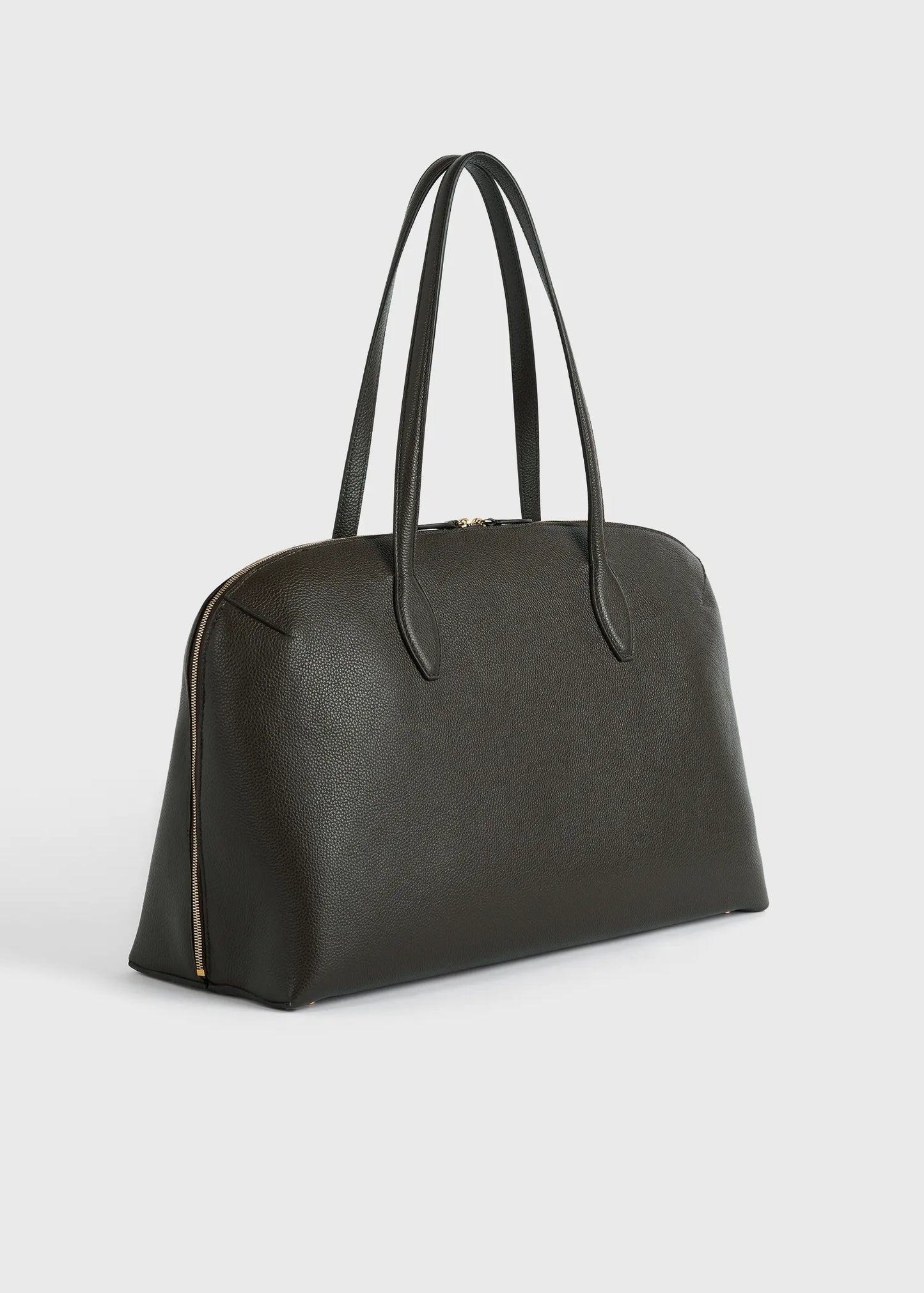 Tasche Grained-Leather Day in Dark Chocolate