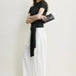 Clutch Mini T-Lock Leather in Black