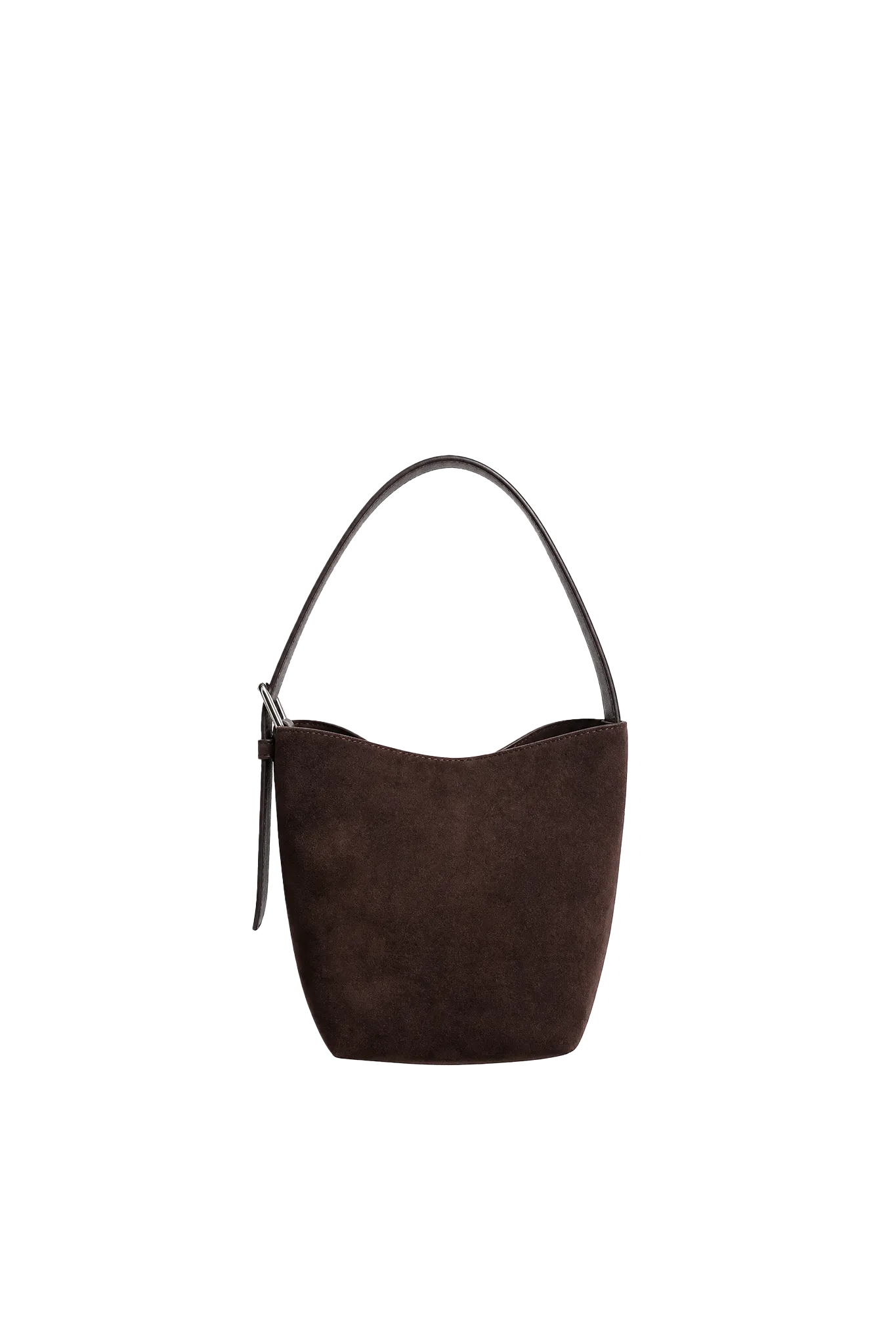 Tasche Petite Belted Suede Tote in Espresso