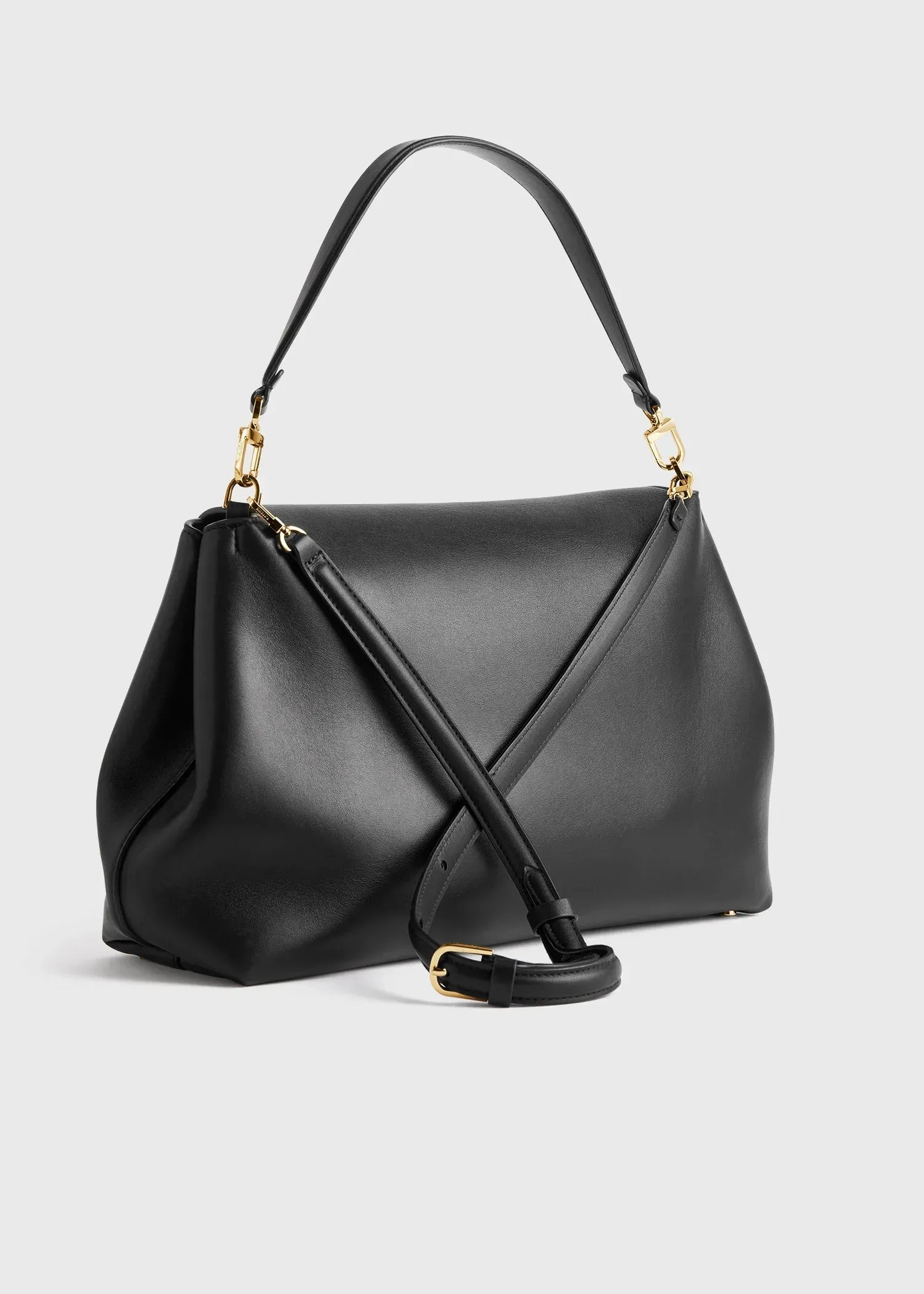 Tasche T-Lock Leather Satchel in Black