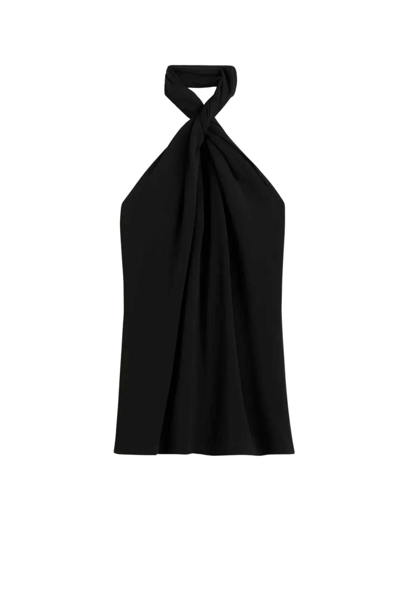 Top Twisted Jersey in Black