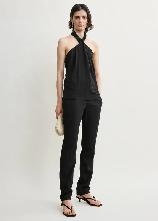 Top Twisted Jersey in Black
