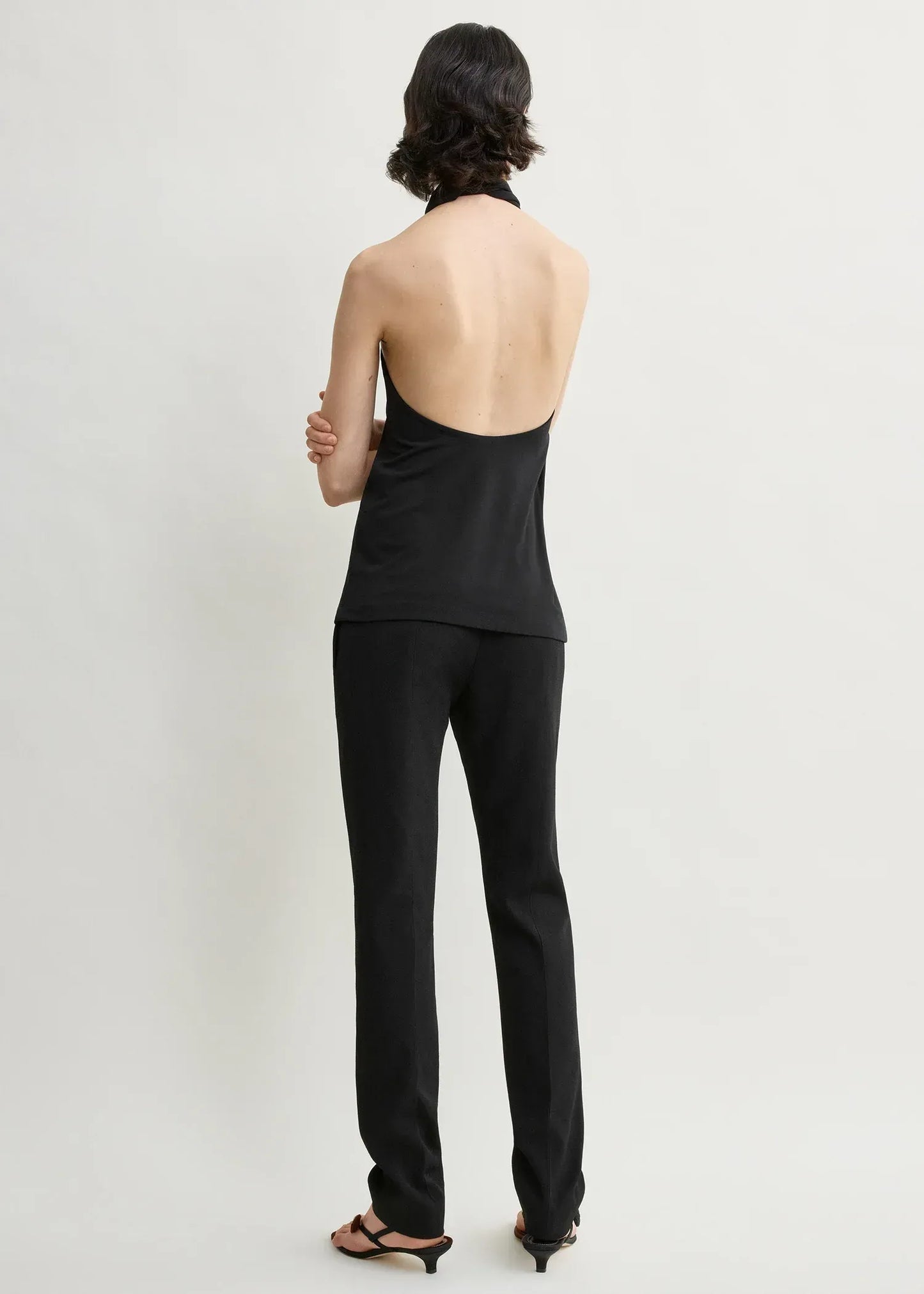 Top Twisted Jersey in Black