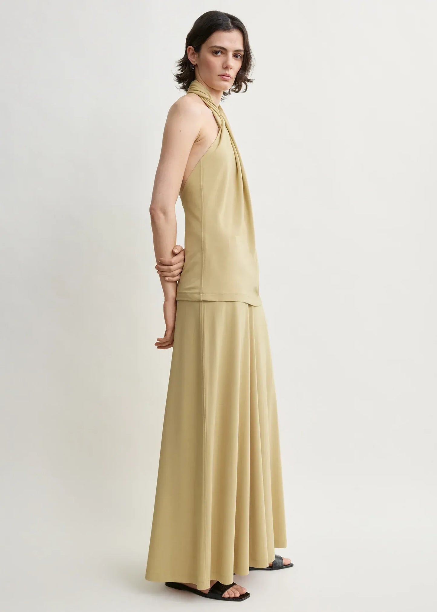 Top Twisted Jersey in Chai
