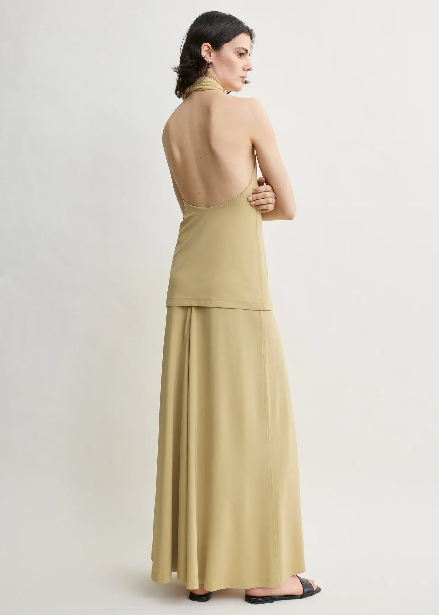 Top Twisted Jersey in Chai