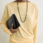 Longsleeve Boatneck Jersey in Champagne