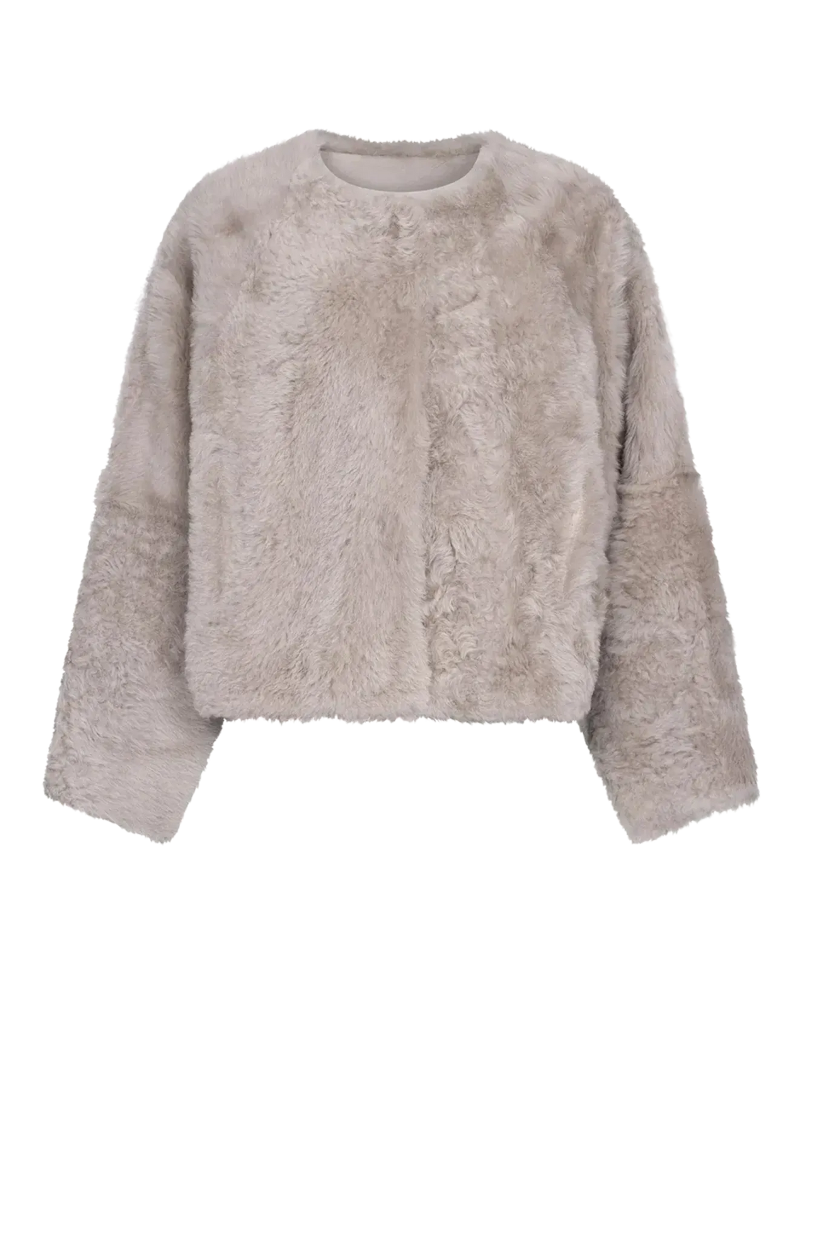 Lammfelljacke Juka in Light Grey