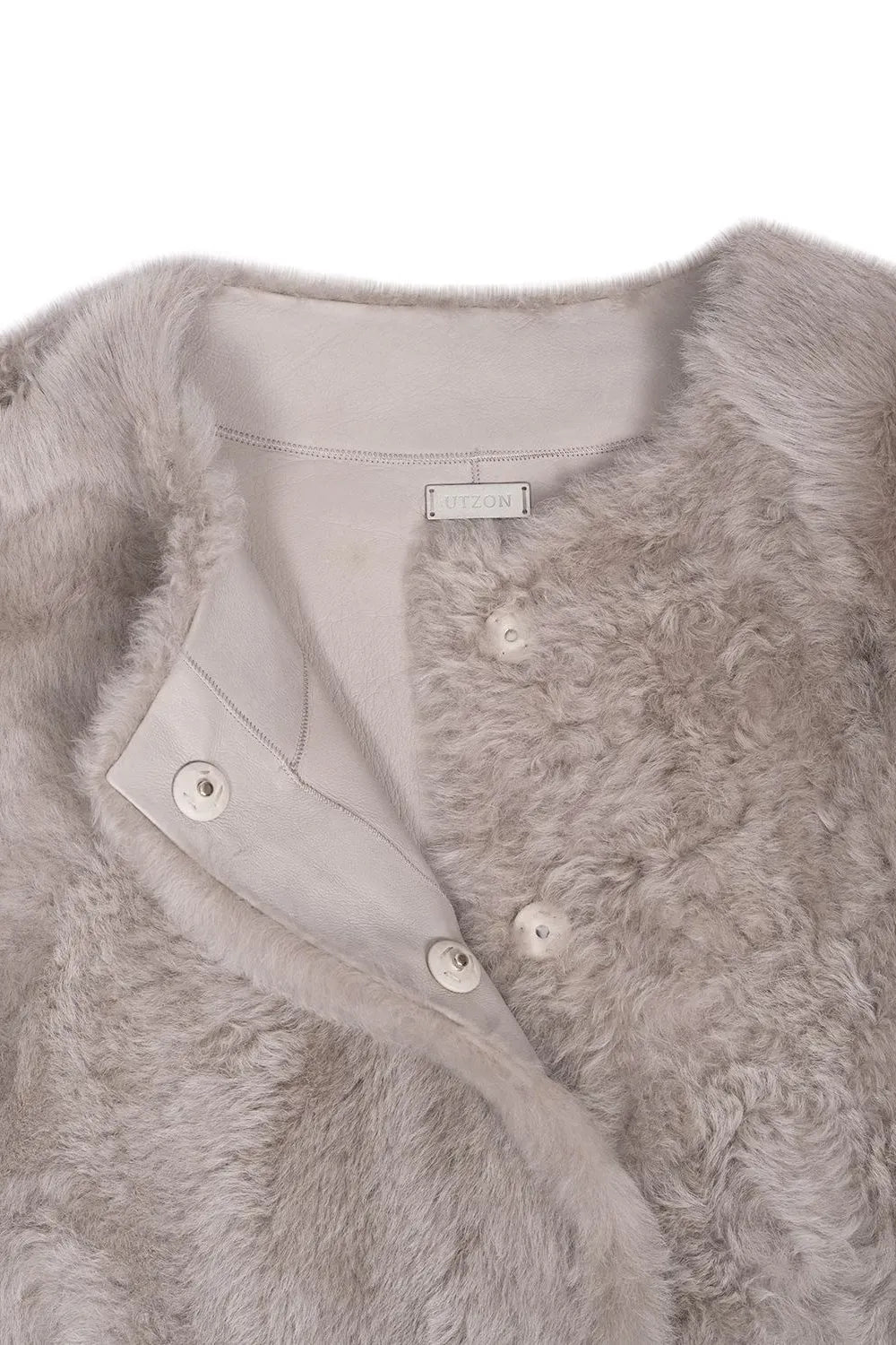 Lammfelljacke Juka in Light Grey