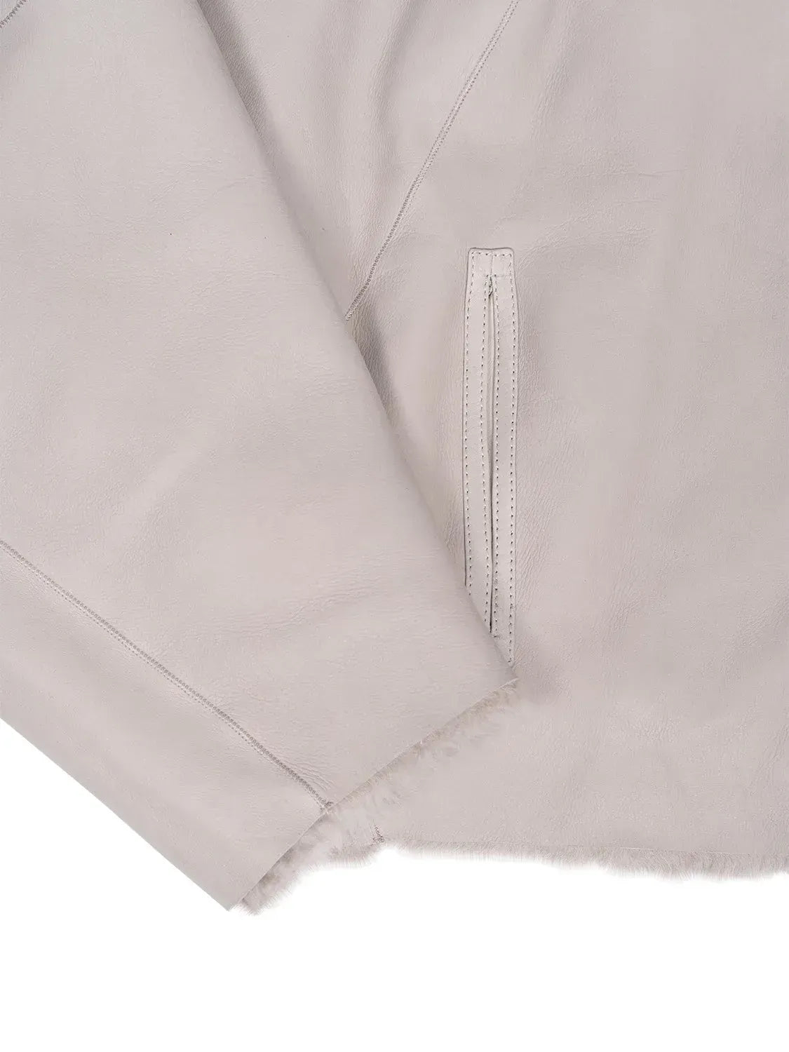 Lammfelljacke Juka in Light Grey