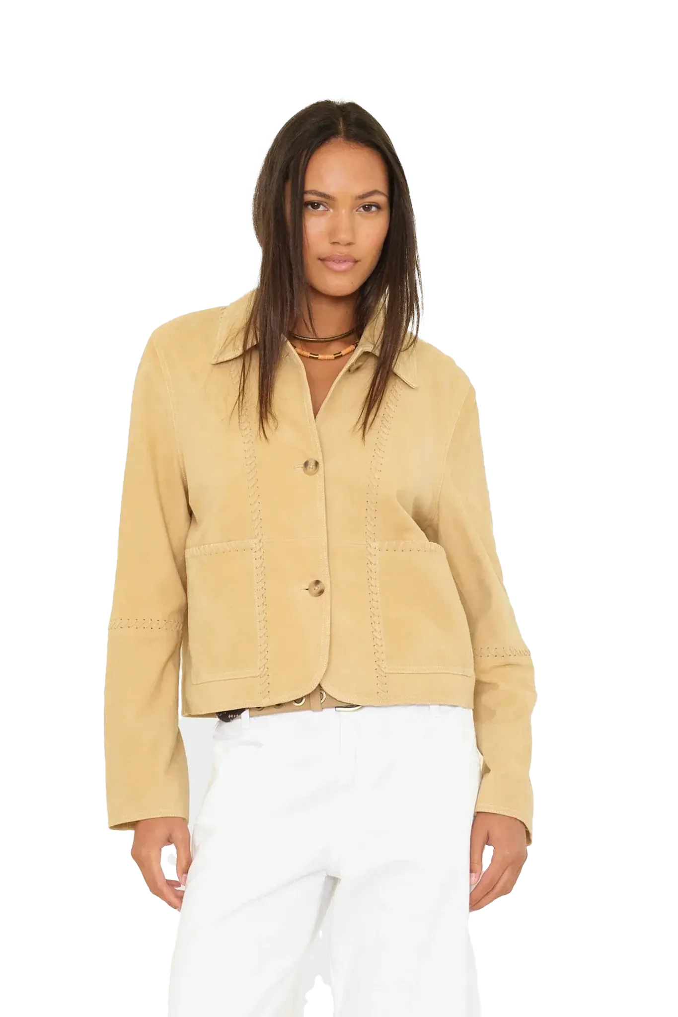 Lederjacke Marianne in Fawn