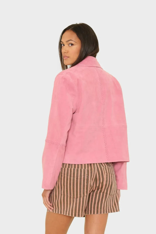 Lederjacke Marianne in Rosedust