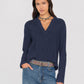 Longsleeve Spalding Tee in Navy